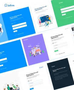 [Html模板] IOFRM-一套登录表单页面和注册表单页面模板